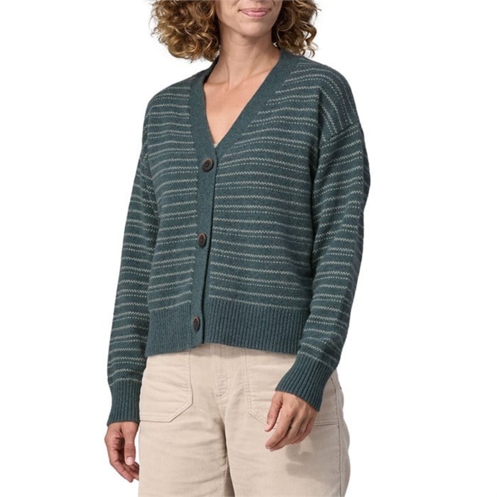 Patagonia Women's  Striped Cardigan wool Sweater